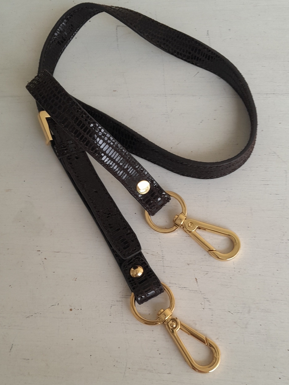 Brown Strap Gold Hardware Replacement Shoulder Bag Strap